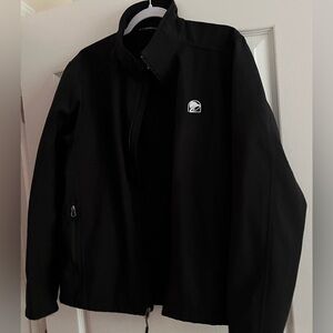 Taco Bell Jacket Mens Size Medium Soft Shell Team Employee Full Zip Black Lined